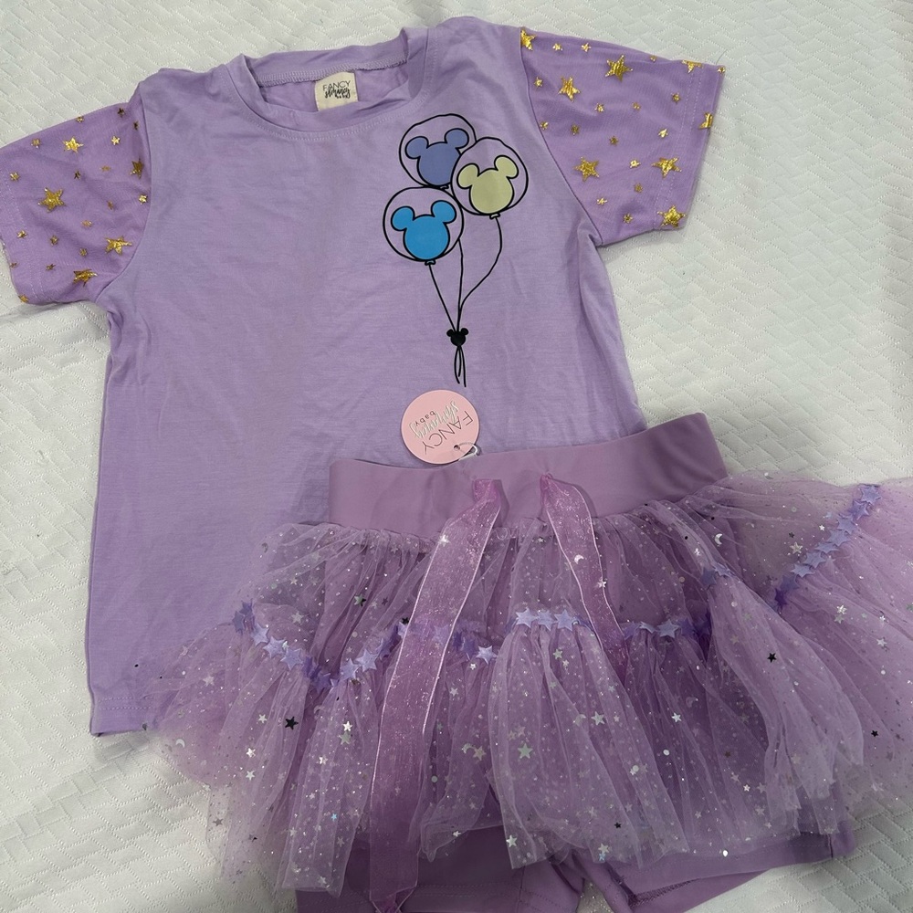 Lavender Kids Dance Set with Starry Tutu